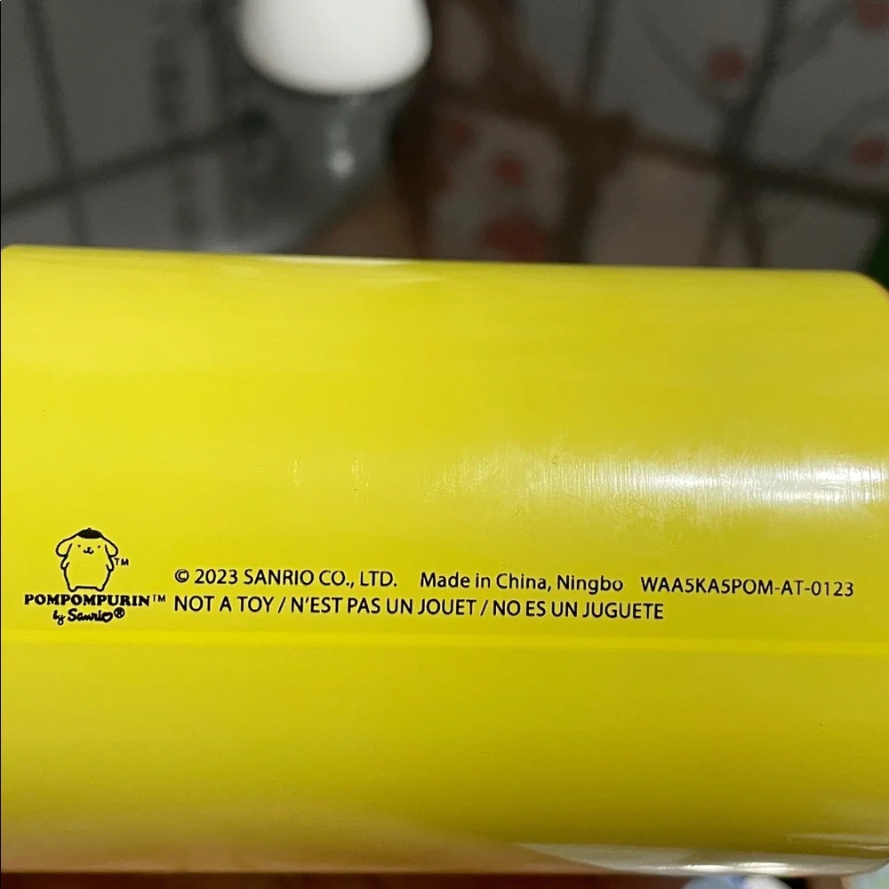 Sanrio Pompourin Yellow Cat-Face Treat Canister
